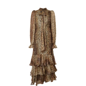Farrah Cheetah Tiered Dress