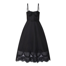 Hypnotic Lace-Trim Gown