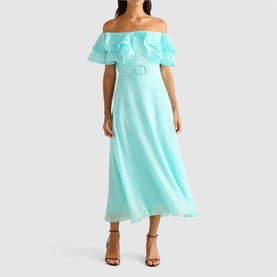 Jemima Ruffle Belted Dress