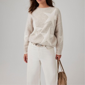 Stone Motif Knitted Sweater
