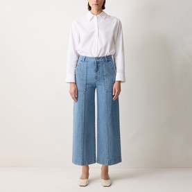 Sailor Cropped Wide Leg Jeans