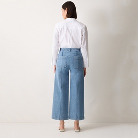 Sailor Cropped Wide Leg Jeans