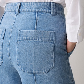 Sailor Cropped Wide Leg Jeans