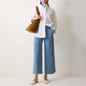 Sailor Cropped Wide Leg Jeans