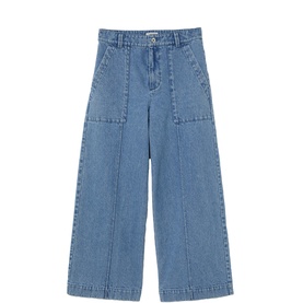 Sailor Cropped Wide Leg Jeans