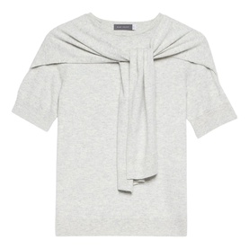 Scarf Detail Knitted Top