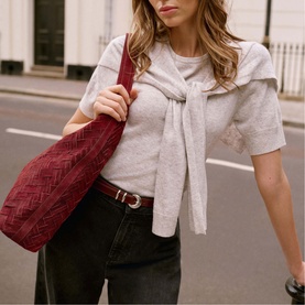 Scarf Detail Knitted Top