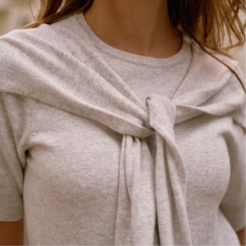 Scarf Detail Knitted Top