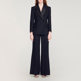 Satin Collar Tuxedo Jacket