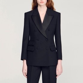 Satin Collar Tuxedo Jacket