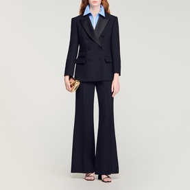 Satin Collar Tuxedo Jacket