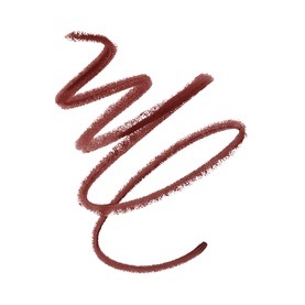 Mauve-brown lip liner pencil swatch shown in a swirl stroke on white background