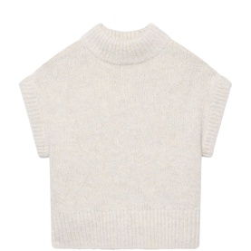 Ribbed Trim Knitted Top