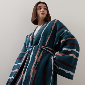 Graphic Belted Kimono