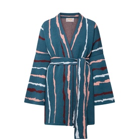 Graphic Belted Kimono