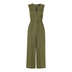 Belted Linen Jumpsuit