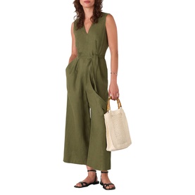 Belted Linen Jumpsuit