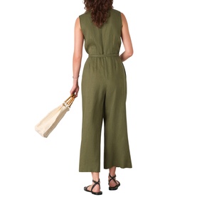 Belted Linen Jumpsuit