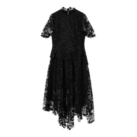 Saege Asymmetric Lace Flared Dress