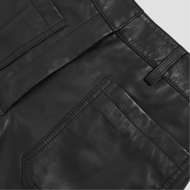 Priya Leather High-Rise Flared Trousers