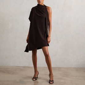 Ellery Draped One-Shoulder Mini Dress
