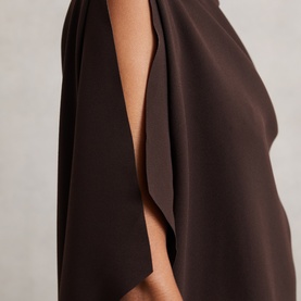 Ellery Draped One-Shoulder Mini Dress