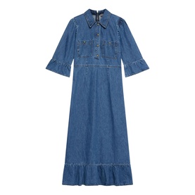Denim Flared Shirt Dress