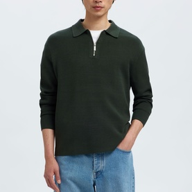 Teller Half-Zip Knitted Polo Shirt