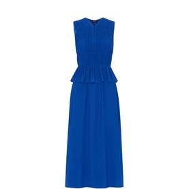 Shirred Ruffle Dress