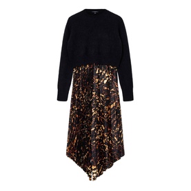 Jax Pardus Leopard Asymmetric Two-in-One Dress