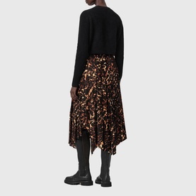 Jax Pardus Leopard Asymmetric Two-in-One Dress