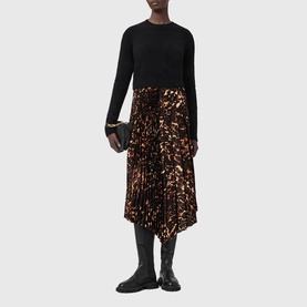 Jax Pardus Leopard Asymmetric Two-in-One Dress