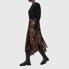 Jax Pardus Leopard Asymmetric Two-in-One Dress