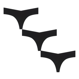 Three-Pack Invisible Ribbed Thongs