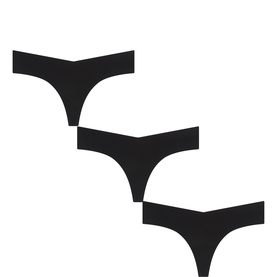 Three-Pack Invisible Ribbed Thongs