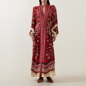 Anika Pineapple Ikat Dress