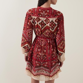 Anika Pineapple Tapestry Mini Dress