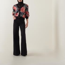 Latin Rose Sequin-Embellished Cardigan