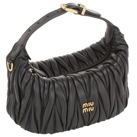 Matelass&eacute; Nappa Leather Pouch Bag