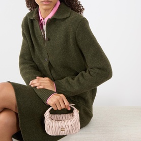 Matelass&eacute; Nappa Leather Pouch Bag