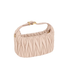 Matelass&eacute; Nappa Leather Pouch Bag