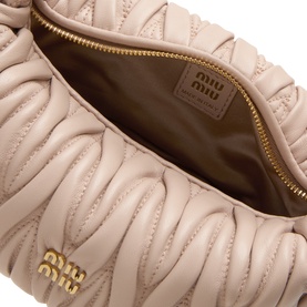 Matelass&eacute; Nappa Leather Pouch Bag