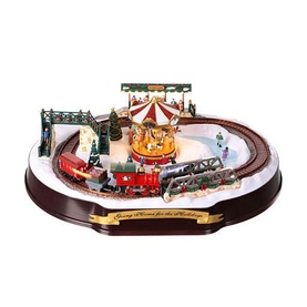 Musical Christmas Train Figurine