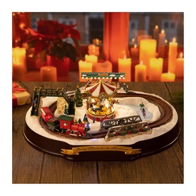 Musical Christmas Train Figurine
