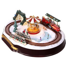 Musical Christmas Train Figurine