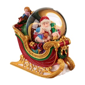 Musical Christmas Sleigh Automatic Snow Globe