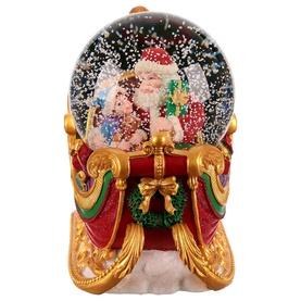 Musical Christmas Sleigh Automatic Snow Globe