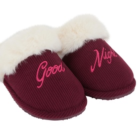 Corduroy Good Night Mule Slippers