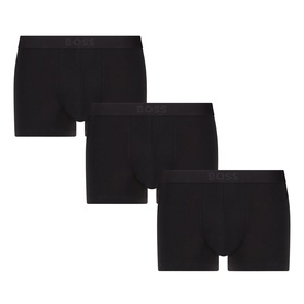 Hugo Boss Black Boxers 3-Pack with branded elasticated waistband, cotton-blend fabric, classic trunk style