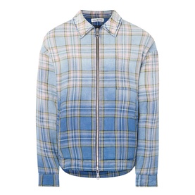 Flannel Plaid Zip Overshirt